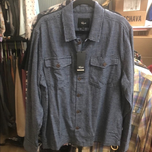 Rails Kerouac Houndstooth Check Cotton Flannel Lightweight Shirt Jacket - Picture 1 of 7